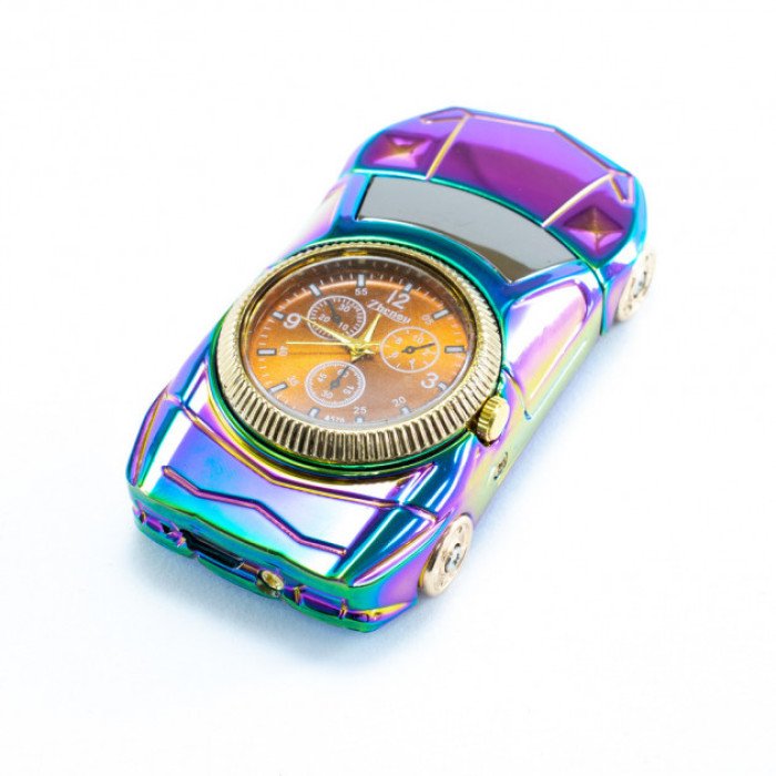 Спіральна запальничка, електрозапальничка акумуляторна USB-813 + годинник