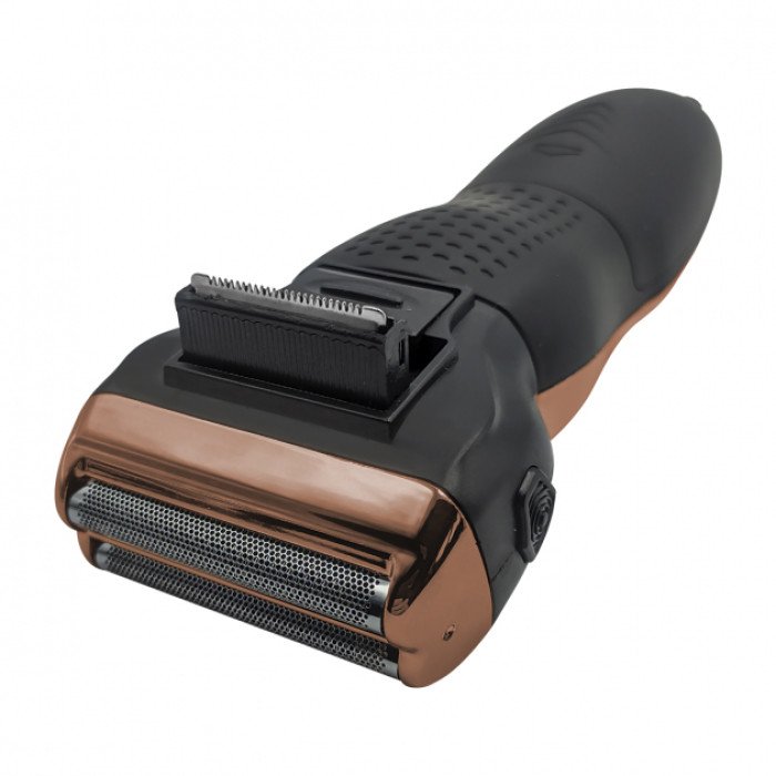 Електробритва сіткова і тріммер для бороди GEMEI / Geemy GM-595 з акумулятором. Колір: золотий