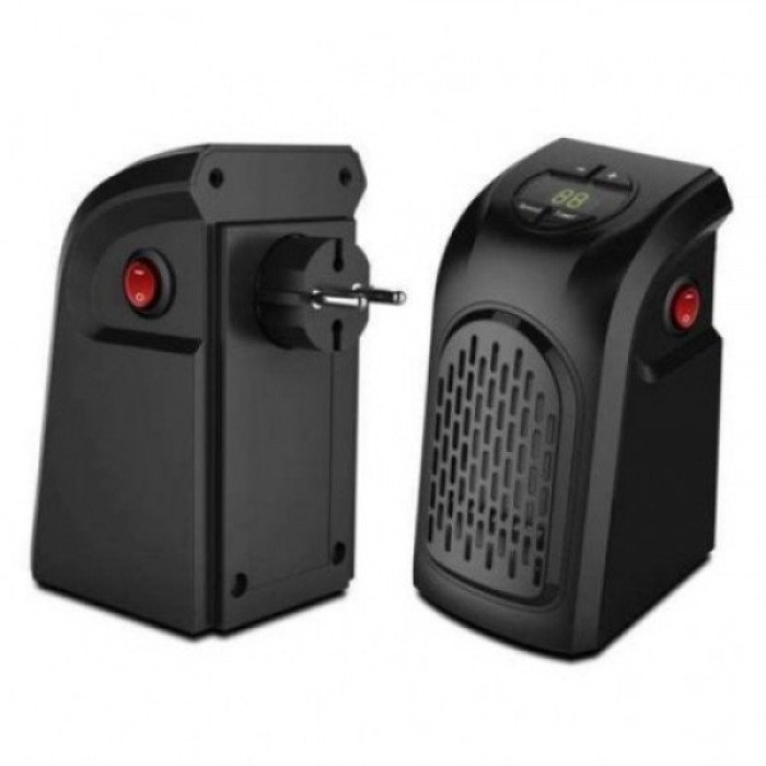 Портативний обігрівач Rovus Handy Heater Black 400 Вт, обігрівач дуйчик, побутовий тепловентилятор