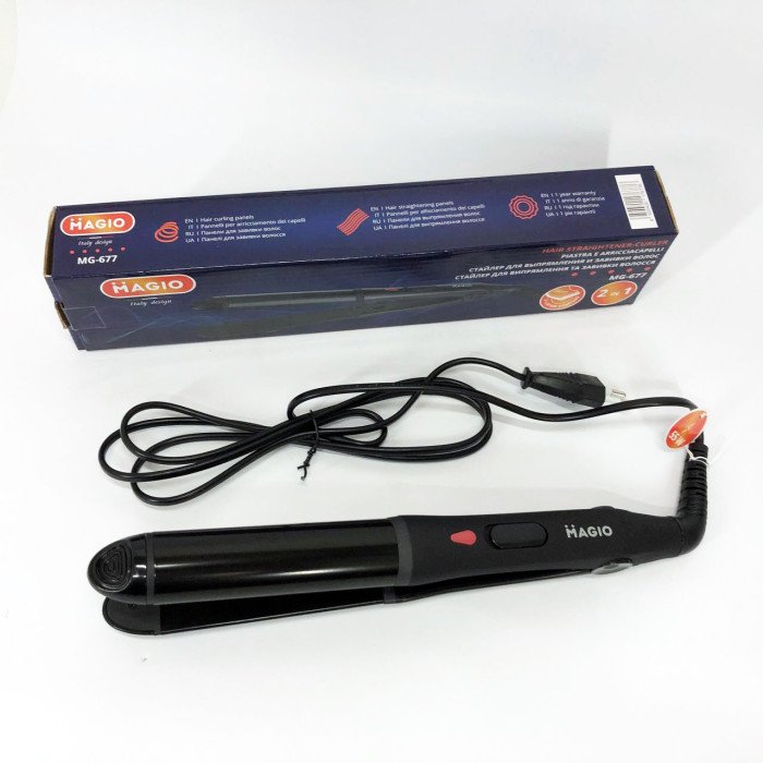 Випрямляч - плойка для волосся 2в1 MAGIO MG-677 2в1, Стайлер для укладання, Праска випрямляч
