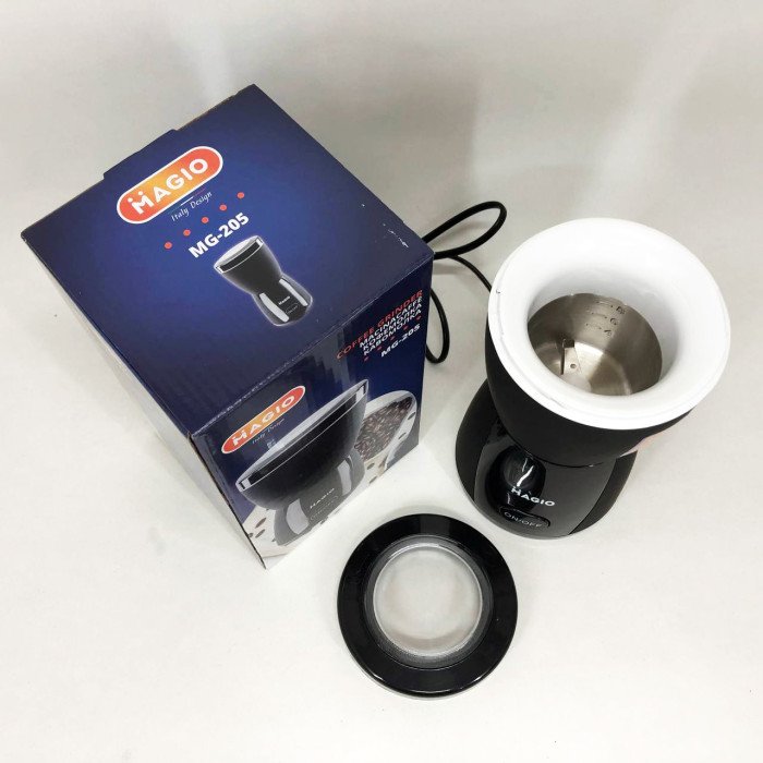 Кавомолка MAGIO MG-205 200 Вт, Кавомолка побутова електрична, Портативна кавомолка, Подрібнювач кави