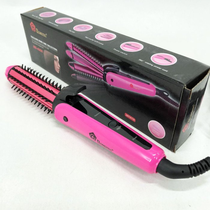 Щипці для вирівнювання, гофре, локони, гребінець з покриттям DOMOTEC MS-4906 3в1