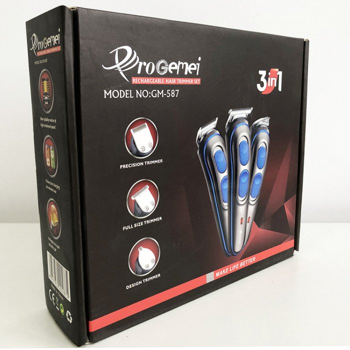 Машинка для стрижки GEMEI GM-587, електрична машинка для стрижки, електромашинка для волосся