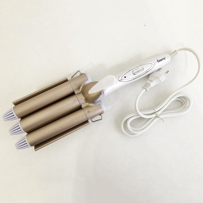 Плойка потрійна хвиля GEMEI GM-1988-25 керамічне покриття з регулювань температури