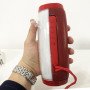 Портативна bluetooth колонка вологостійка TG157 Pulse з різнокольоровою підсвіткою. Колір червоний