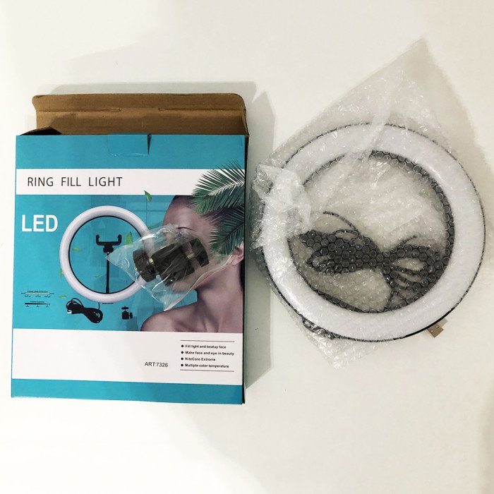 Кільцева лампа 20 см (USB, 8Вт, 3200-5500К)