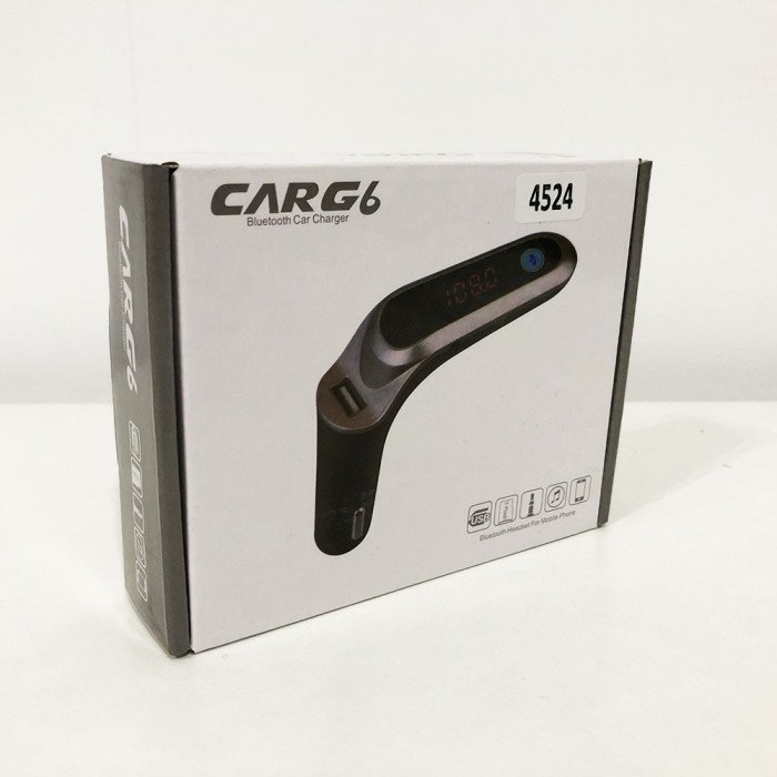 FM модулятор CAR G6 Bluetooth USB AUX MicroSD трансмітер, блютуз модулятор у машину. Колір: чорний