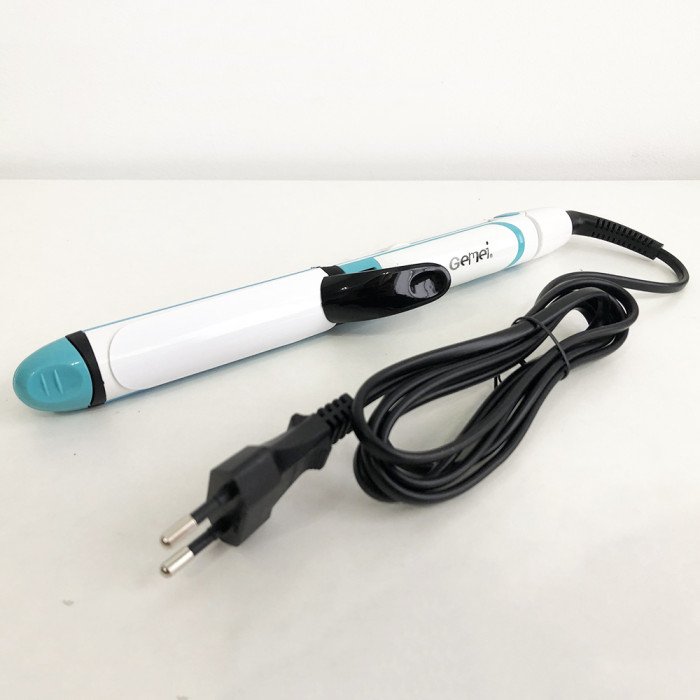 Щипці плойка для волосся GEMEI GM-2921 керамічне покриття. Колір блакитний