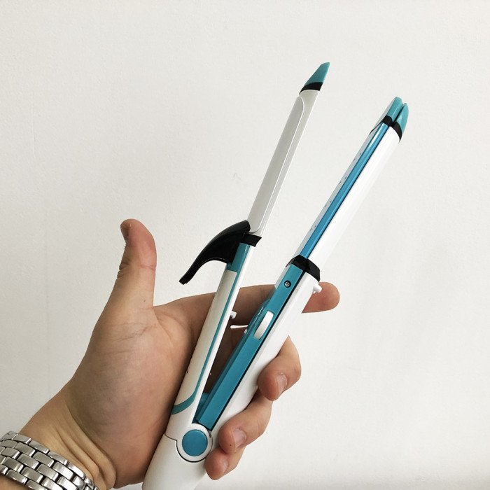 Щипці плойка для волосся GEMEI GM-2921 керамічне покриття. Колір блакитний