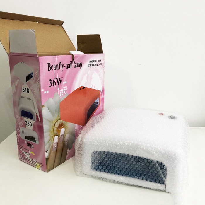 Лампа для манікюру з таймером ZH-818, УФ лампа для сушіння гель лаку, Лампа для манікюру лаком. Колір: білий