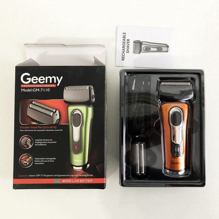 Електробритва бритва GEMEI GM-7110. Колір помаранчевий