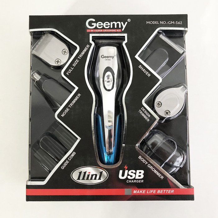 Машинка для стрижки, тример чоловічий GEMEI GM-562, машинка для стрижки голови, з насадками для бороди