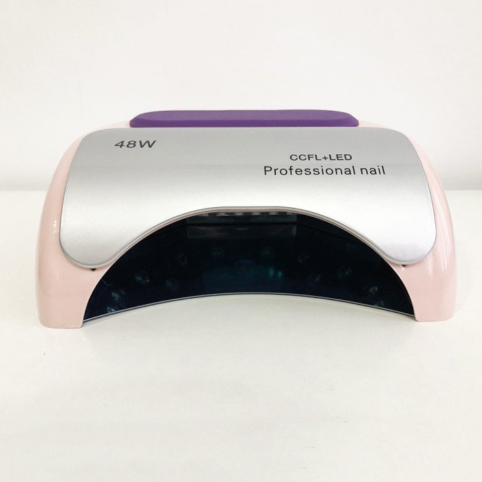 Гібридна лампа для нігтів Beauty Nail CCFL+LED 48W K18, Домашня лампа для нігтів. Колір: рожевий
