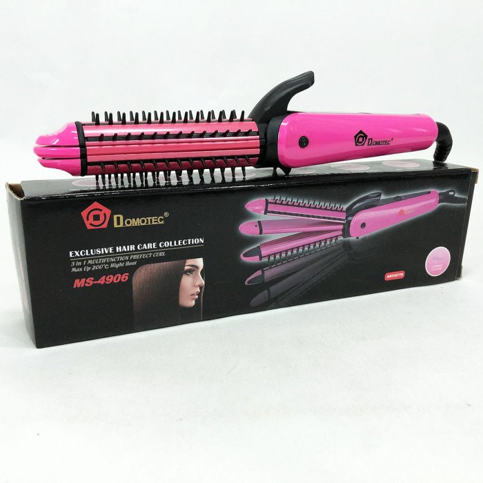Щипці для вирівнювання, гофре, локони, гребінець з покриттям DOMOTEC MS-4906 3в1
