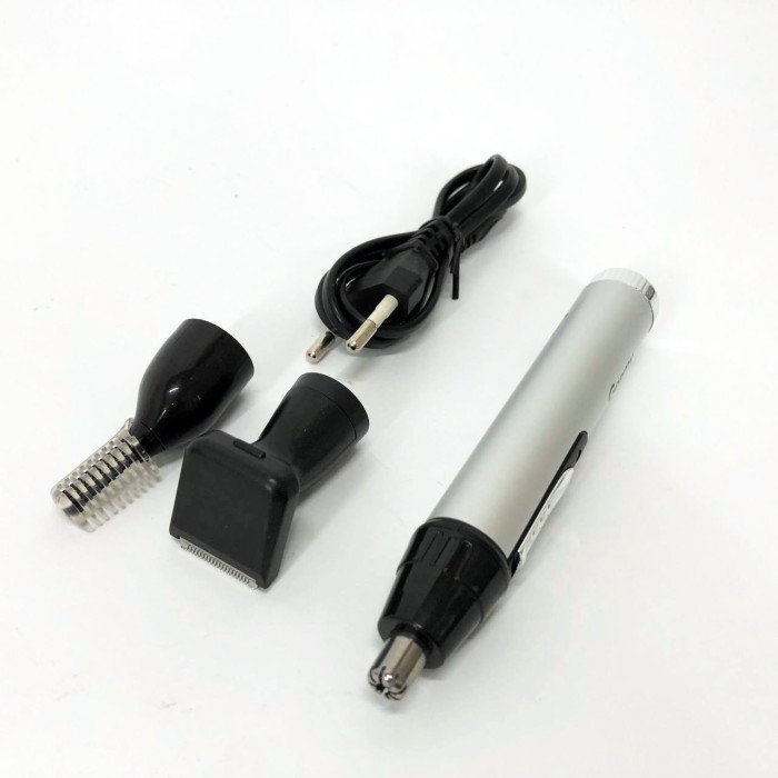 Тример для носа та вух GEMEI GM-3107 3в1, електробритва з насадками для бороди, триммер для бороди