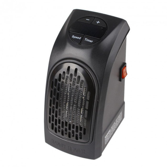 Портативний обігрівач Rovus Handy Heater Black 400 Вт, обігрівач дуйчик, побутовий тепловентилятор