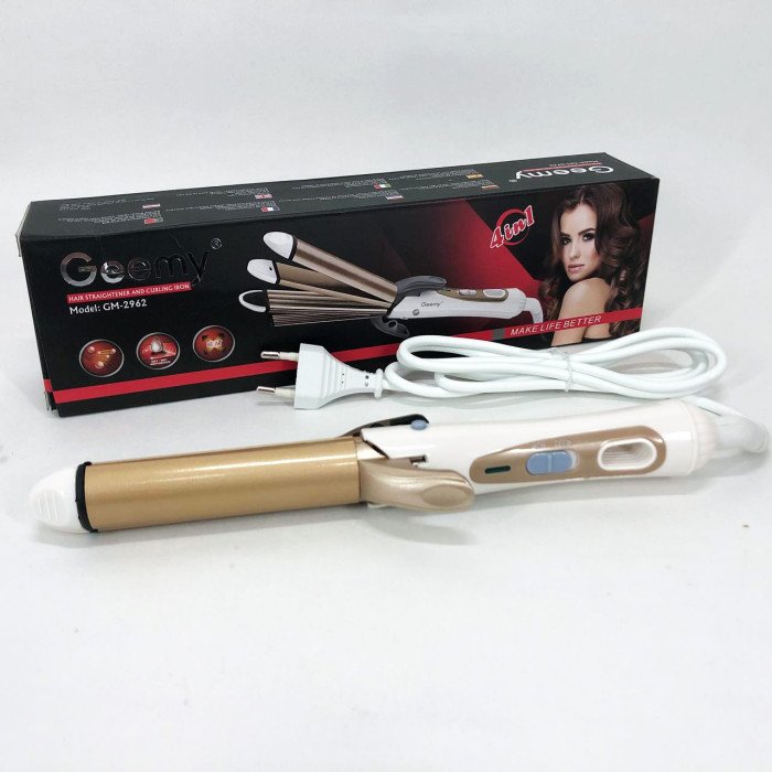 Випрямляч для волосся GEMEI GM-2962 4в1, плойка прасок випрямляч, професійний прасок