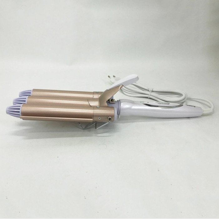 Плойка потрійна хвиля GEMEI GM-1988-25 керамічне покриття з регулювань температури