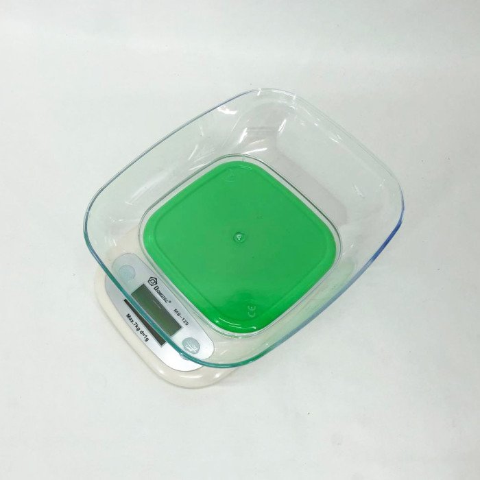 Ваги кухонні DOMOTEC MS-125 Plastic, точні кухонні ваги, ваги для зважування продуктів. Колір: зелений