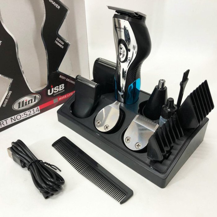 Машинка для стрижки, тример чоловічий GEMEI GM-562, машинка для стрижки голови, з насадками для бороди