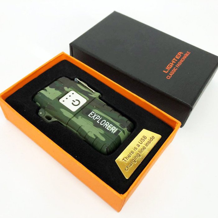 Запальничка імпульсна JL317 Explorer, Вітрозахисна запальничка, Запальничка юсб з гравіюванням