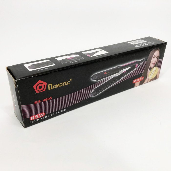 Щипці, плойка прасок DOMOTEC MS-4905, Щітка щипці для випрямлення волосся. Колір: рожевий