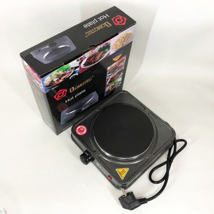 Електроплита настільна DOMOTEC MS-5821 (дискова на 1 конфорку/1Д), маленька переносна електроплита
