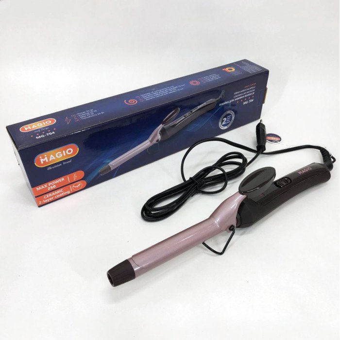Плойка-щипці для завивки волосся MAGIO MG-704, маленька плойка, стайлер для завивки