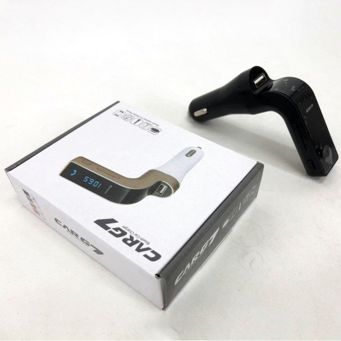 Модулятор FM MOD G7 Bluetooth, блютуз фм передавач для автомагнітоли, блютуз трансмітер. Колір: чорний