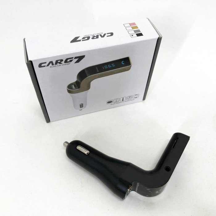 Модулятор FM MOD G7 Bluetooth, блютуз фм передавач для автомагнітоли, блютуз трансмітер. Колір: чорний