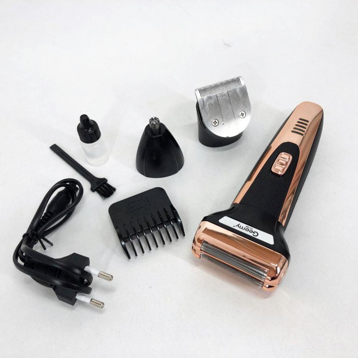 Тример універсальний GEMEI GM-598, професійна електробритва, бритва для бороди. Колір: золотий