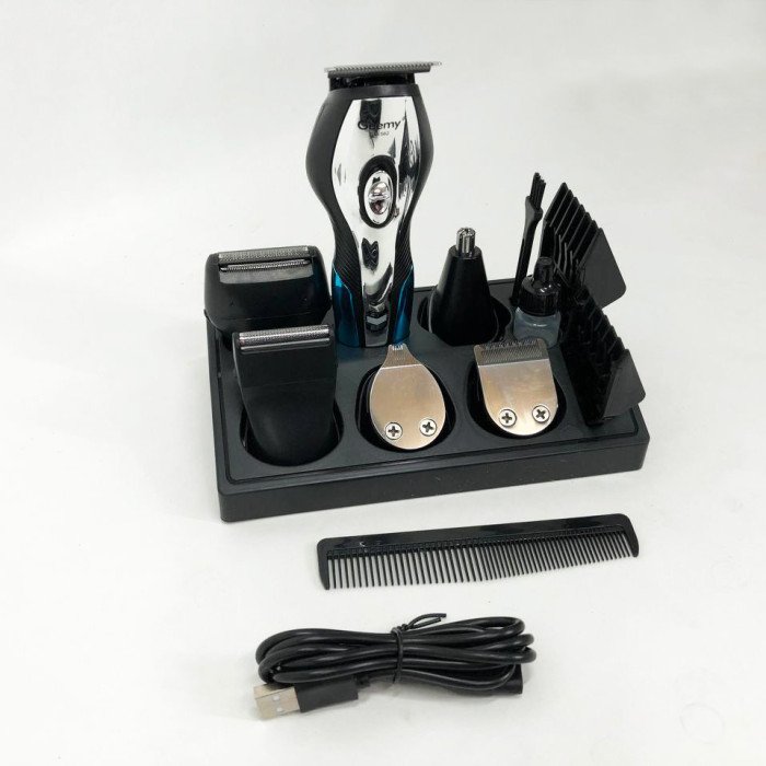 Машинка для стрижки, тример чоловічий GEMEI GM-562, машинка для стрижки голови, з насадками для бороди