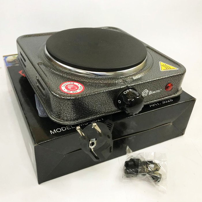 Електроплита настільна DOMOTEC MS-5821 (дискова на 1 конфорку/1Д), маленька переносна електроплита