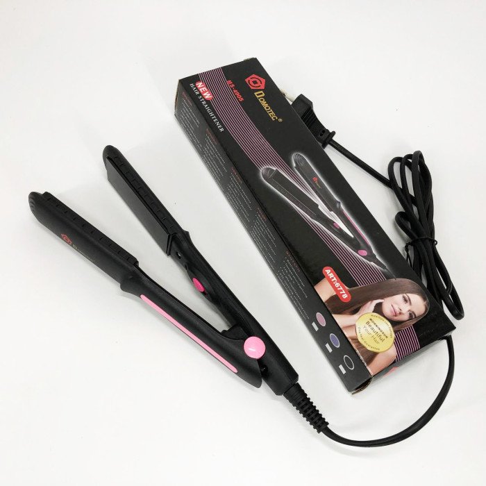 Щипці, плойка прасок DOMOTEC MS-4905, Щітка щипці для випрямлення волосся. Колір: рожевий