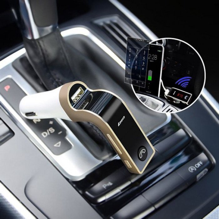 Автомобільний FM модулятор Car G7 FM Modulator Bluetooth Fm модулятор USB Usb трансмітер. Колір: золотий