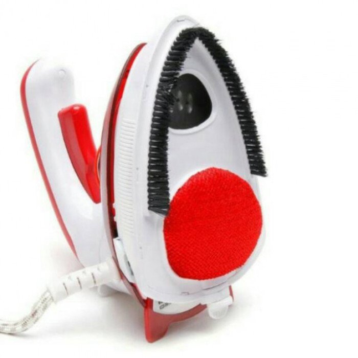 Праска дорожня для одягу Iron Steamer HT-558B складана 1000 Вт міні відпарювач. Колір: червоний