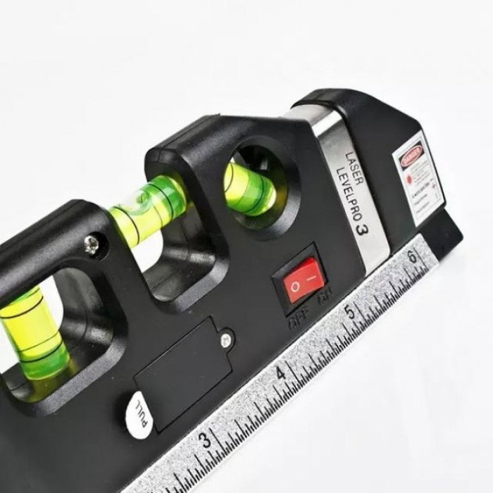 Лазерний рівень Laser Level Pro 3 з вбудованою рулеткою, Високоточний лазерний рівень