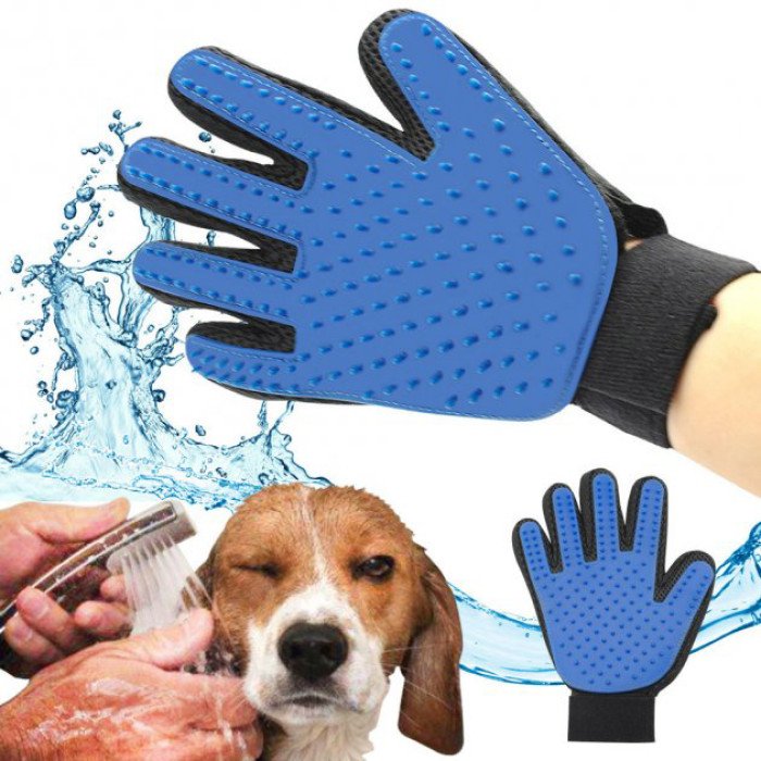 Комплект: Зубна щітка для собак ChewBrush + рукавички для чищення тварин Pet Gloves