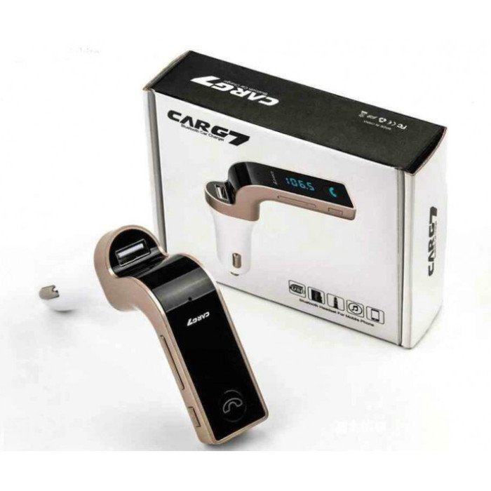 Автомобільний FM модулятор Car G7 FM Modulator Bluetooth Fm модулятор USB Usb трансмітер. Колір: золотий