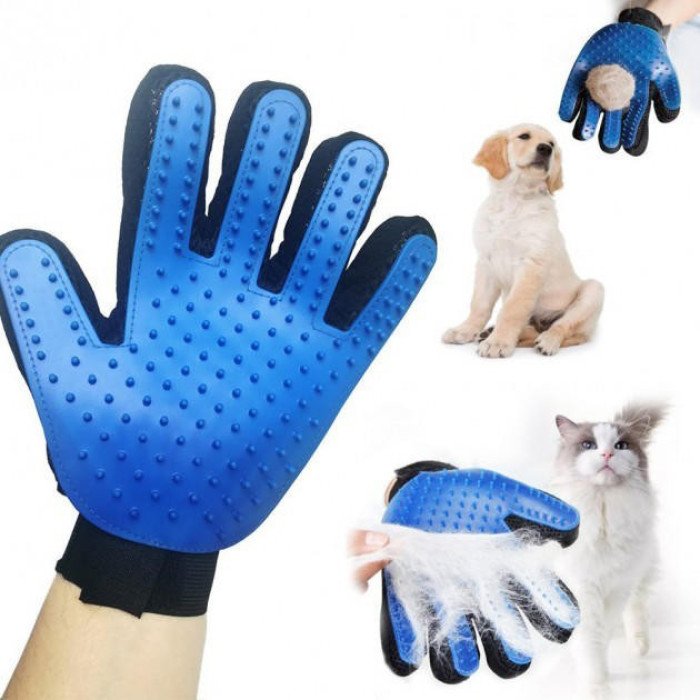 Комплект: Зубна щітка для собак ChewBrush + рукавички для чищення тварин Pet Gloves