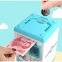 Скарбничка-сейф ROBOT BODYGUARD з кодовим замком відбитком пальця і купюропріємником. Колір блакитний