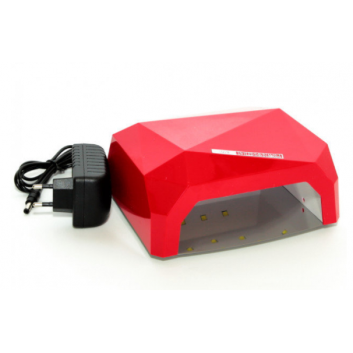 Сушарка для нігтів UV LAMP CCF+LED, Манікюрна лід лампа для полімеризації гель-лаків. Колір: червоний