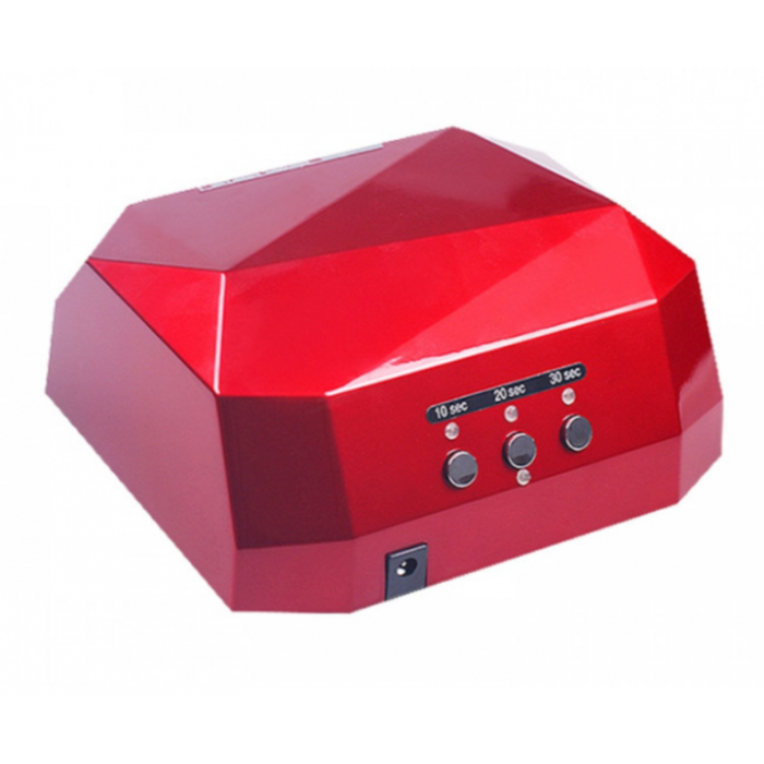 Сушарка для нігтів UV LAMP CCF+LED, Манікюрна лід лампа для полімеризації гель-лаків. Колір: червоний