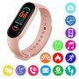 Фітнес браслет FitPro Smart Band M6 (смарт годинник, пульсоксиметр, пульс). Колір рожевий