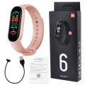 Фітнес браслет FitPro Smart Band M6 (смарт годинник, пульсоксиметр, пульс). Колір рожевий