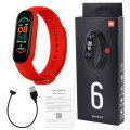Фітнес браслет FitPro Smart Band M6 (смарт годинник, пульсоксиметр, пульс). Колір червоний