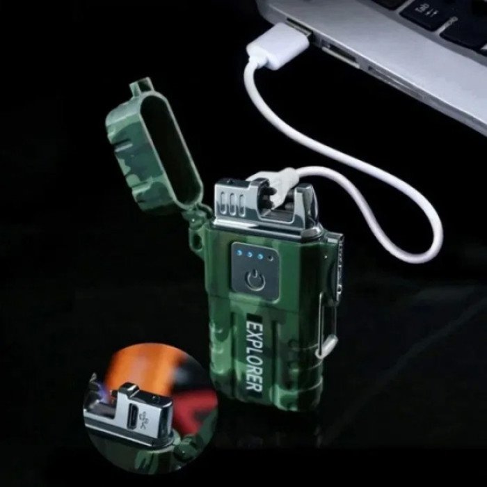 Запальничка імпульсна JL317 Explorer, Вітрозахисна запальничка, Запальничка юсб з гравіюванням