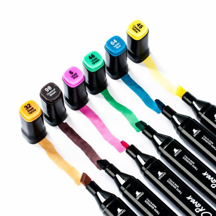 Професійні маркери 60 шт Набір скетч-маркерів для малювання двосторонніх Touch