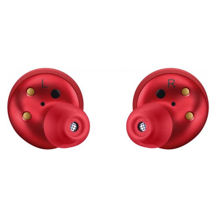 Бездротові навушники, блютуз навушники Samsung Buds + з кейсом. Колір червоний