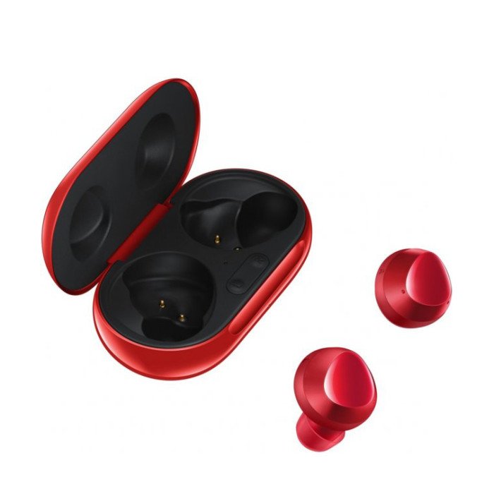 Бездротові навушники, блютуз навушники Samsung Buds + з кейсом. Колір червоний